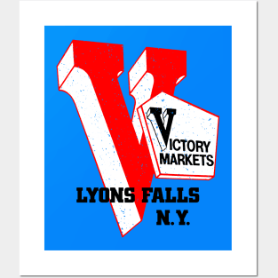 Victory Market Former Lyons Falls NY Grocery Store Logo Posters and Art